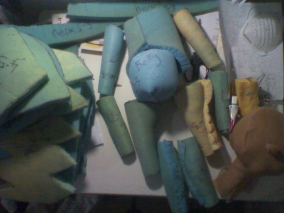 Assembling.... Tic teac puppets in progress