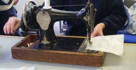 Learning to use a sewing machine